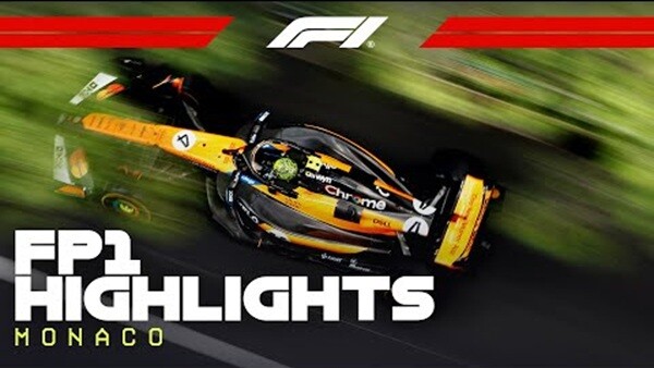 2025年F1モナコGP フリー走行1回目ハイライト