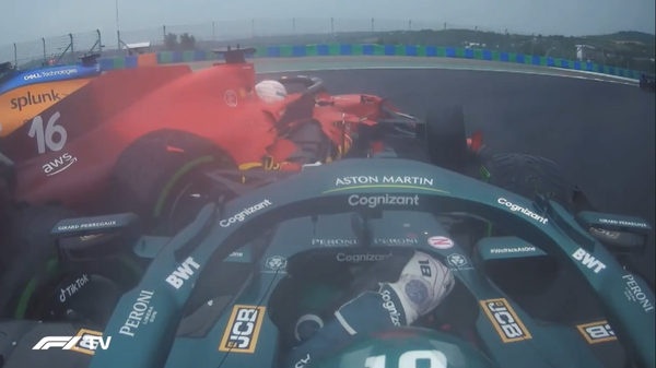 スタートでルクレールにぶつかるストロール：2021年F1ハンガリーGP