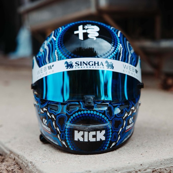 バルテリ・ボッタスのヘルメット：2023年F1オーストラリアGP仕様（Stilo（スティーロ）製ヘルメット）