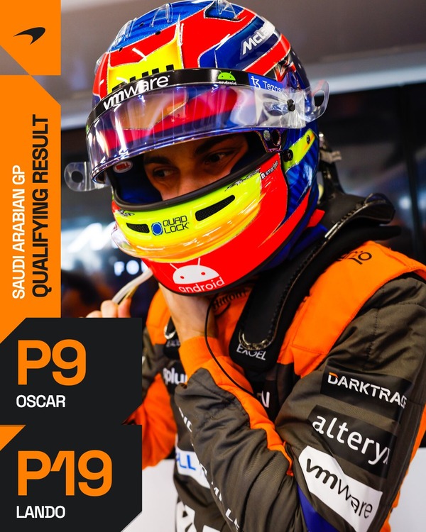 オスカー・ピアストリ 2023年F1ヘルメット（BELL製ヘルメット）