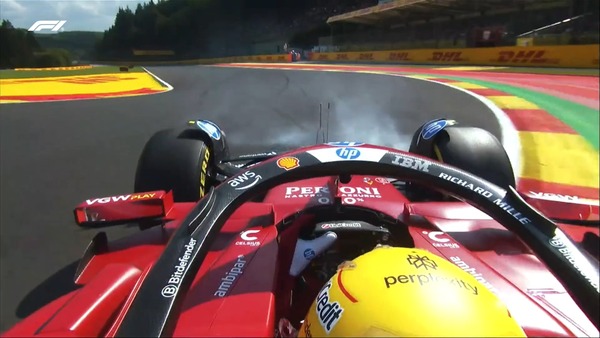 2025年F1ベルギーGPスプリント予選:ハミルトンがSQ1でスピンしてコースアウト
