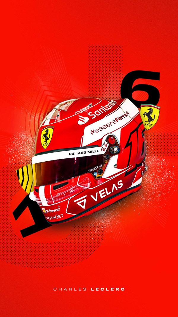 シャルル・ルクレール 2022年F1ヘルメット