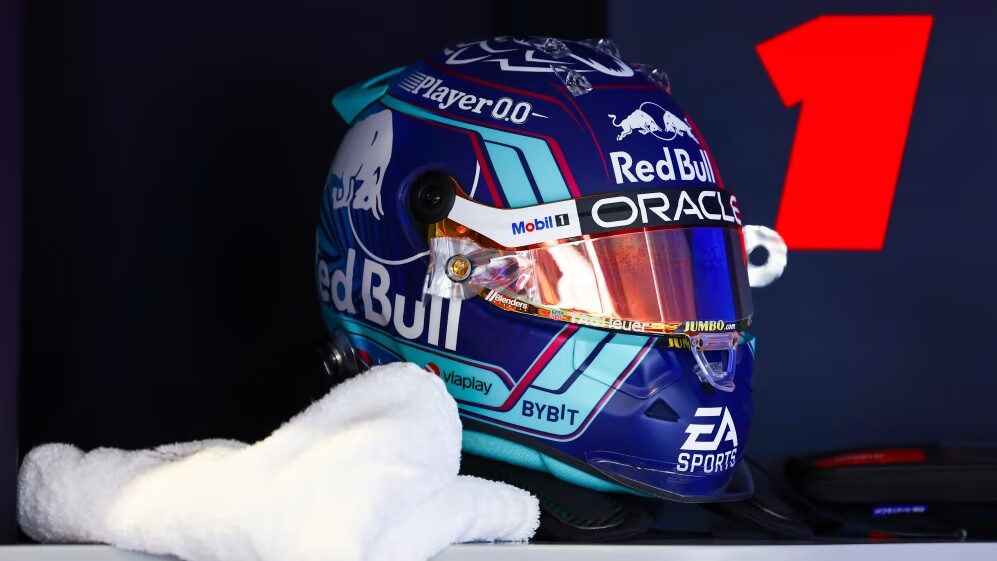 マックス・フェルスタッペン - マイアミ仕様のヘルメット:2023 マックス・フェルスタッペン - マイアミ仕様のヘルメット:2023