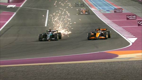 ラッセルが火花を散らしてアタックしたがピアストリが2位をキープ：2024年F1カタールGPスプリント
