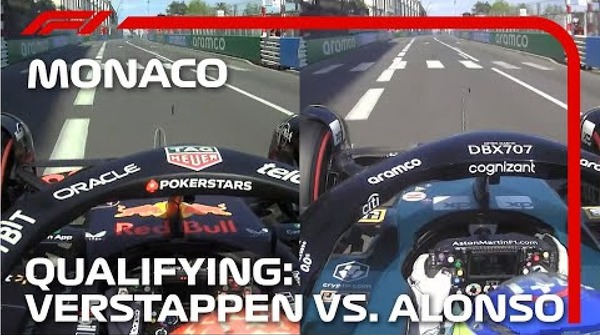 フェルスタッペン vs アロンソ 0.084秒差の予選走行比較 :2023年F1モナコGP