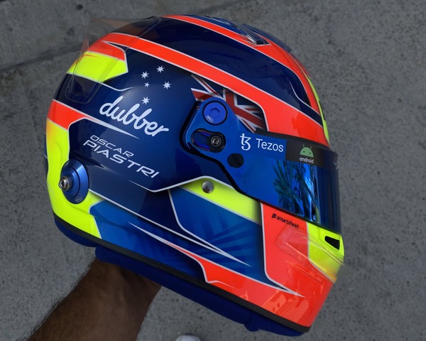 オスカー・ピアストリ 2023年F1ヘルメット（BELL製ヘルメット）