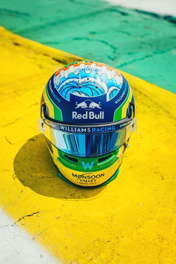 アレックス・アルボン(ウィリアムズ)2022年F1サンパウロGP用ヘルメットデザイン