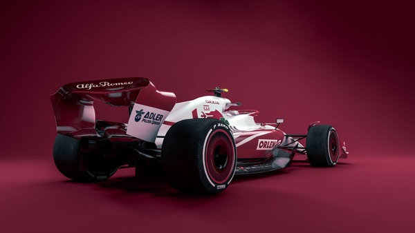 2022年F1マシンに描かれたアルファロメオの2021年カラーリング