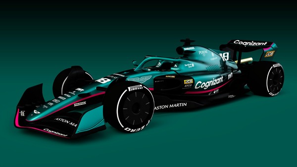 2022年F1マシンに描かれたアストンマーティンの2021年カラーリング