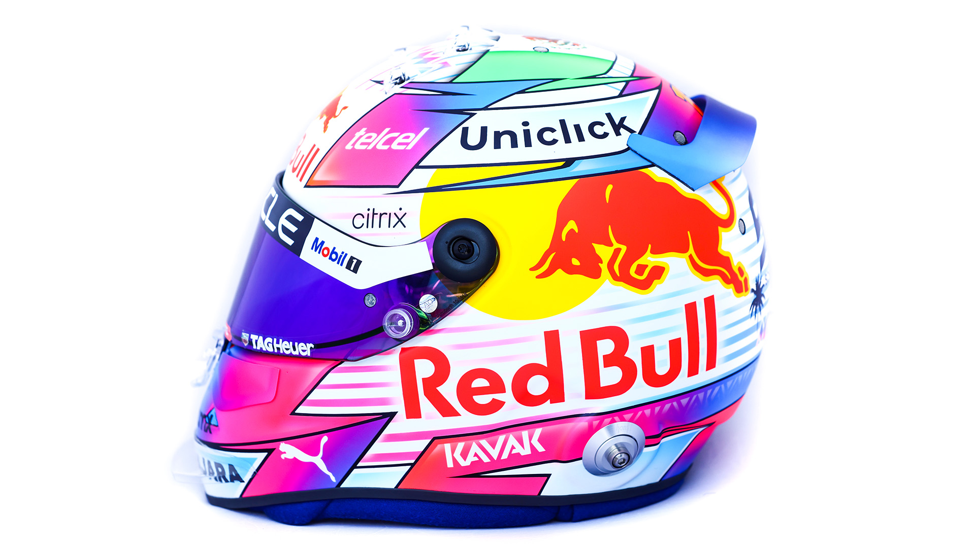 セルジオ・ペレス、マイアミ仕様のヘルメット : F1通信jp セルジオ・ペレス、マイアミ仕様のヘルメット : F1通信jp