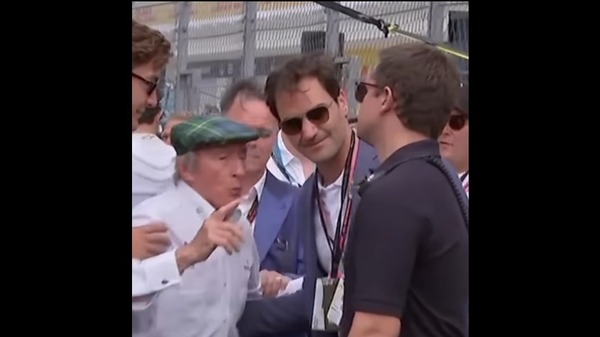 サー・ジャッキー・スチュワードとロジャー・フェデラー:2023年F1マイアミGP