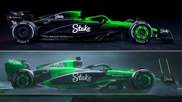 ザウバーC45（上）とザウバーC44の横からの比較