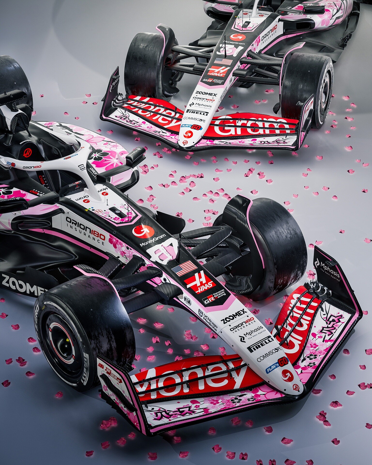 ハースVF-25の日本GP仕様のカラーリングは「桜の花びらをあしらった