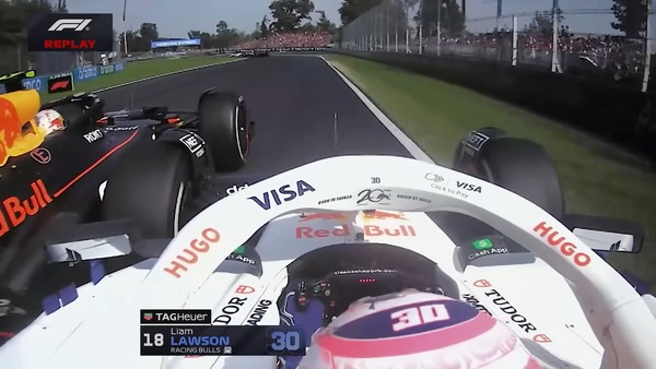 角田とローソン、ホイールトゥホイールで接触:2025年F1イタリアGP