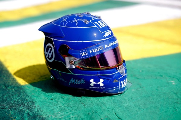 ミック・シューマッハ(ハース)2022年F1サンパウロGP用のヘルメットデザイン