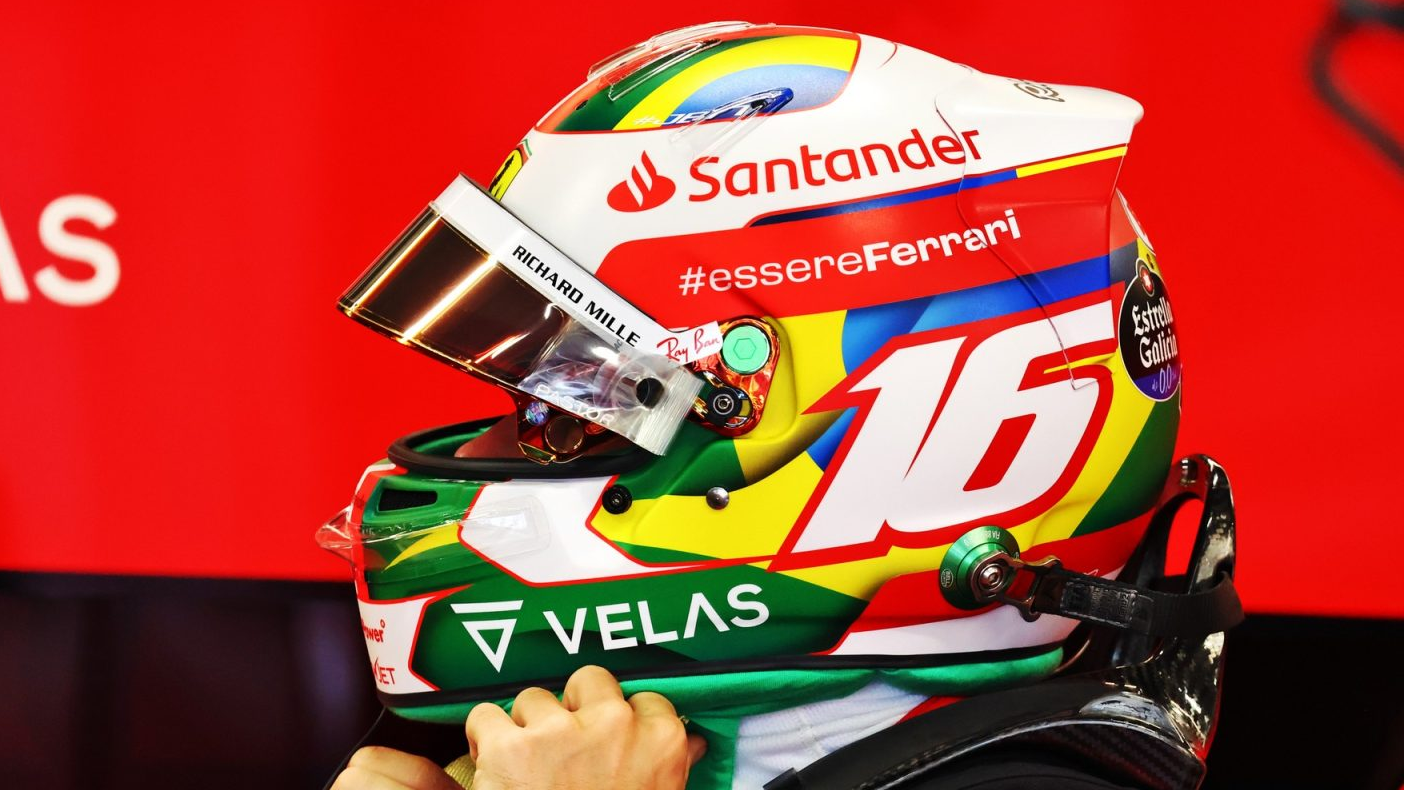 シャルル・ルクレール、サンパウロ仕様のヘルメット : F1通信jp