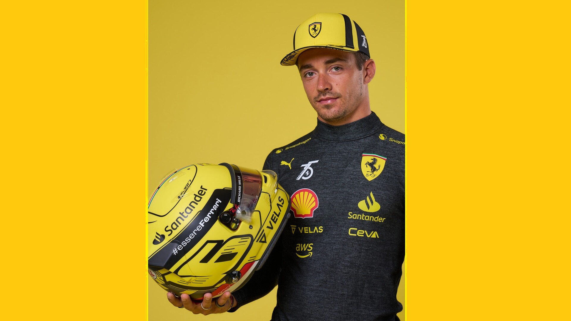 シャルル・ルクレール、イタリア仕様のヘルメット : F1通信jp シャルル・ルクレール、イタリア仕様のヘルメット : F1通信jp
