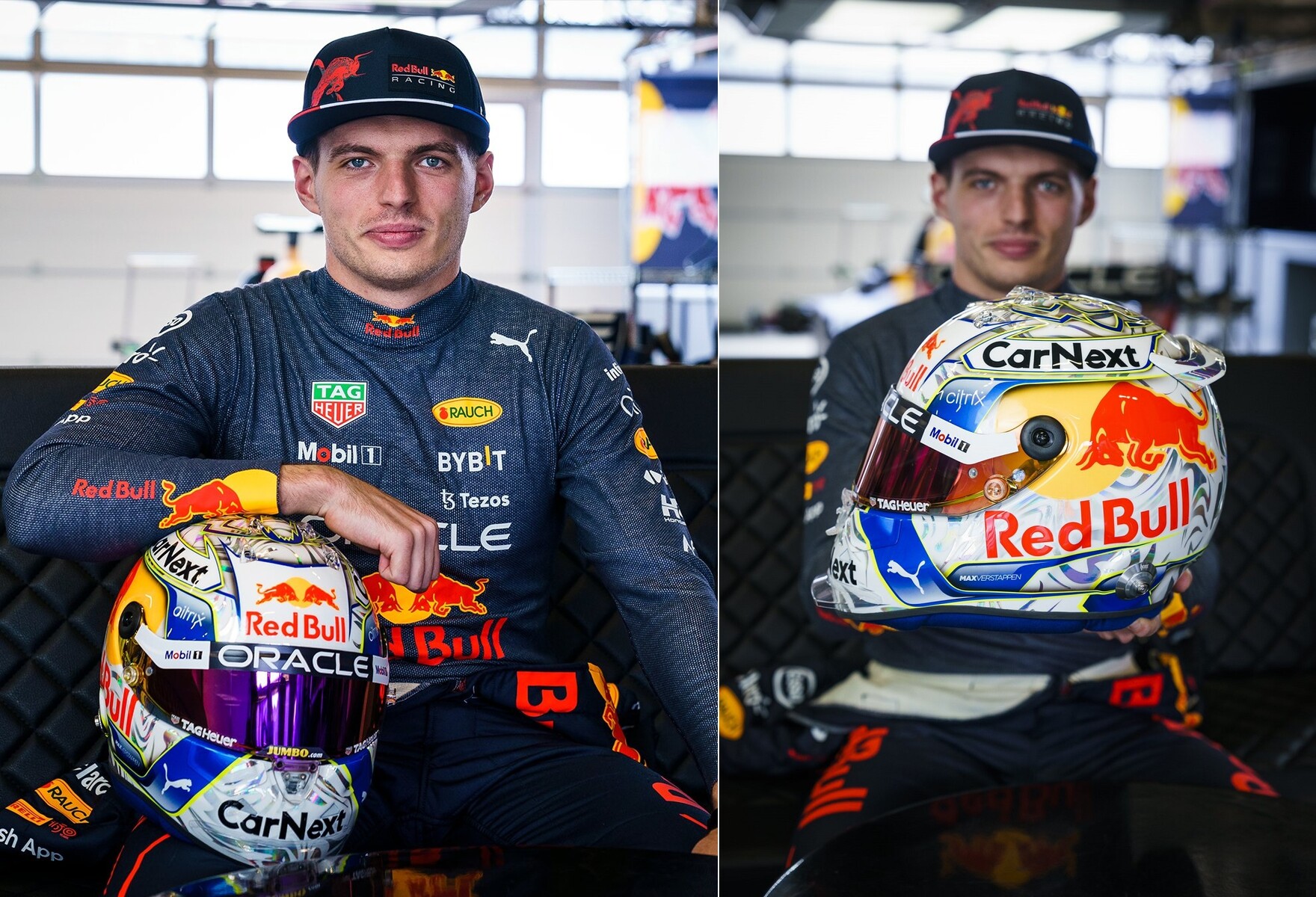 マックス・フェルスタッペン レッドブル1/2ヘルメット2019年オーストリアGP