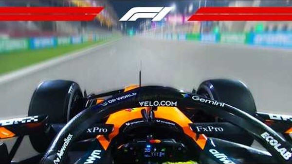 ノリスの最速ラップの車載カメラ映像