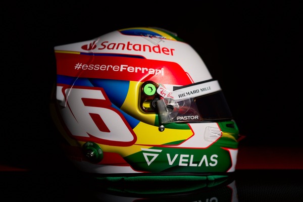 シャルル・ルクレール(フェラーリ)2022年F1サンパウロGP用ヘルメットデザイン