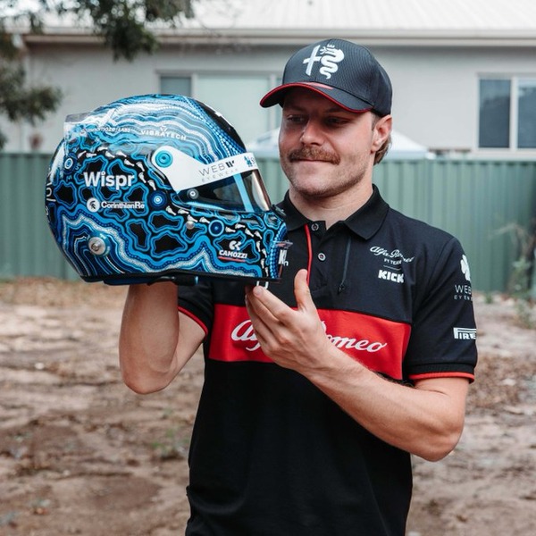 バルテリ・ボッタスのヘルメット：2023年F1オーストラリアGP仕様（Stilo（スティーロ）製ヘルメット）