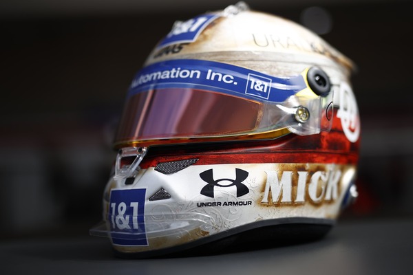 ミック・シューマッハ(ハース)アメリカ仕様のヘルメット:2021年F1アメリカGP