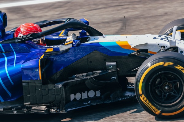 ジョージ・ラッセル（ウィリアムズ）モンツァ仕様のヘルメット：2021年F1イタリアGP