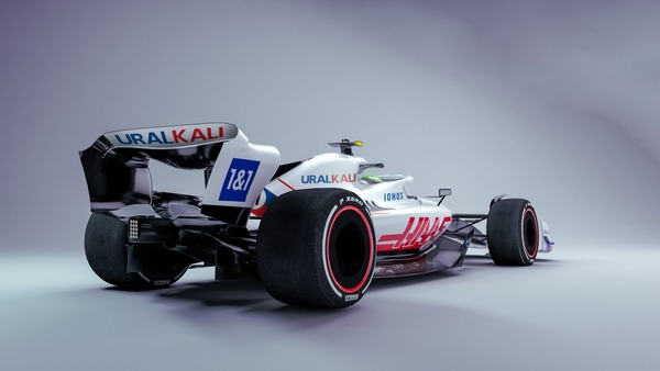 2022年F1マシンに描かれたハースの2021年カラーリング
