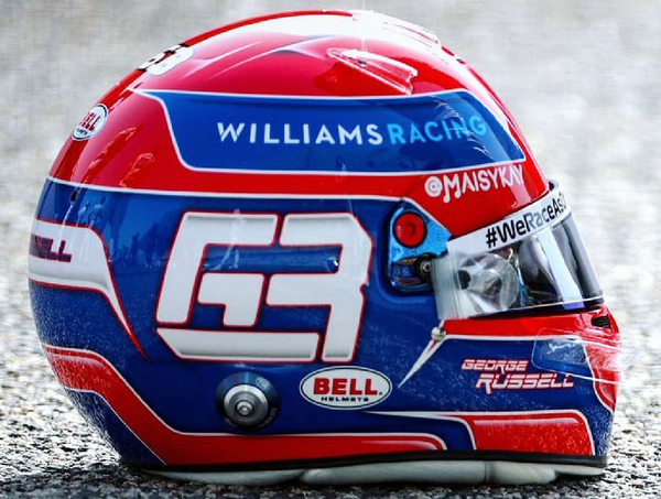 ジョージ・ラッセル（ウィリアムズ）2021年F1ヘルメット