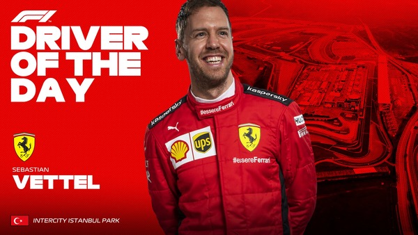 セバスチャン・ベッテルはフェラーリで最後での表彰台（3位）でドライバー・オブ・ザ・デイを受賞：2020年F1トルコGP