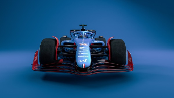 2022年F1マシンに描かれたアルピーヌの2021年カラーリング