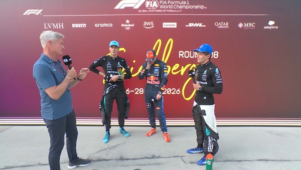 ジョージ・ラッセル、マックス・フェルスタッペン、キミ・アントネッリ、デイヴィッド・クルサード：2026年F1オーストリアGP