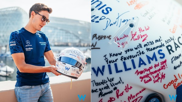 ジョージ・ラッセル、2021年F1アブダビGP用のヘルメット・デザイン