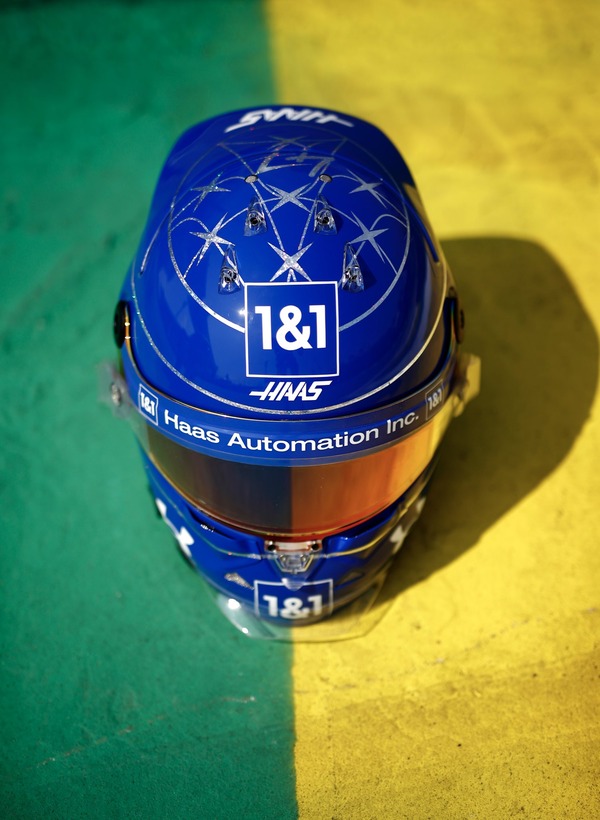 ミック・シューマッハ(ハース)2022年F1サンパウロGP用のヘルメットデザイン