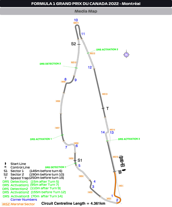 ジル・ヴィルヌーヴ・サーキット：2022年F1カナダGP