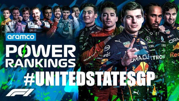 F1パワーランキング 2022年第19戦アメリカGP