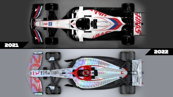 フロア:2021年F1マシンと2022年F1マシンの比較