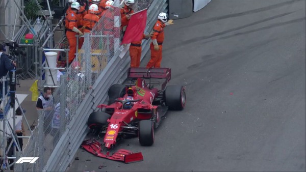 シャルル・ルクレール(フェラーリ)クラッシュ:2021年F1モナコGP予選