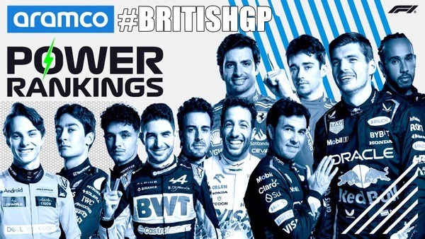 F1パワーランキング 2024年第12戦イギリスGP