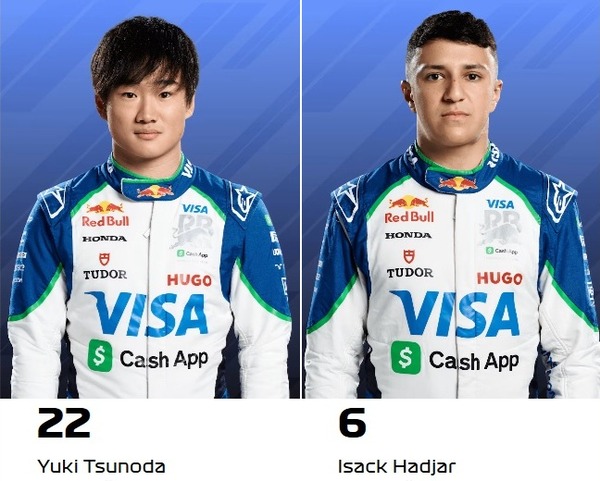 角田裕毅、アイザック・ハジャー：レーシングブルズ、2025年F1