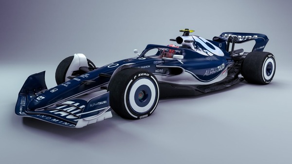 2022年F1マシンに描かれたアルファタウリ・ホンダの2021年カラーリング