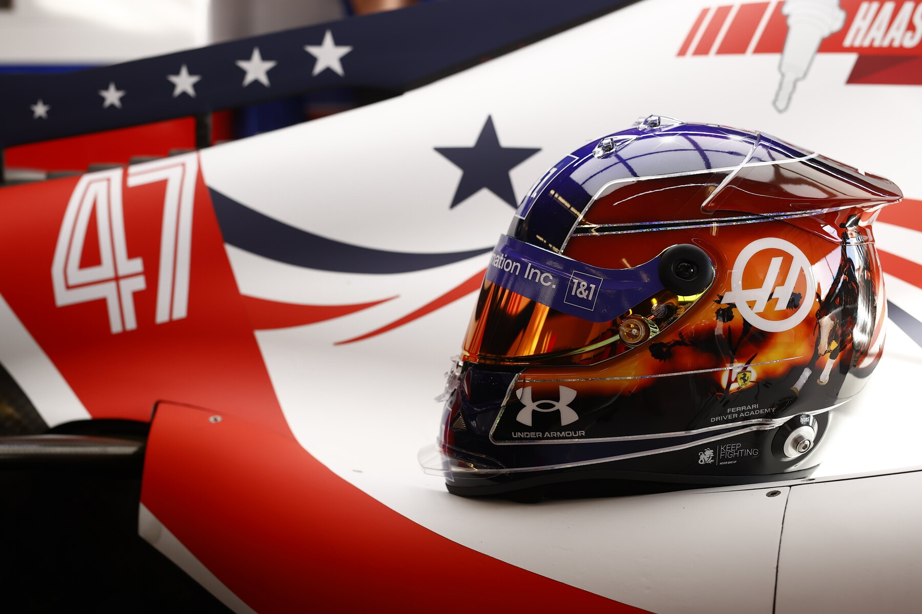ミック・シューマッハ、アメリカ仕様のヘルメット : F1通信jp ミック・シューマッハ、アメリカ仕様のヘルメット : F1通信jp
