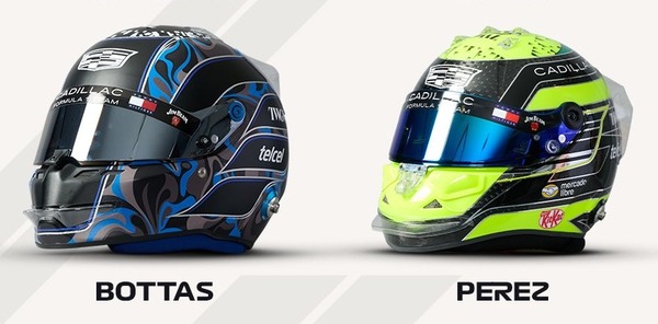 バルテリ・ボッタスとセルジオ・ペレスの2026年F1ヘルメット