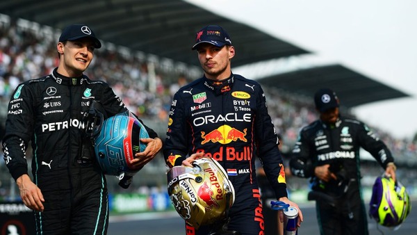 ジョージ・ラッセル、マックス・フェルスタッペン、ルイス・ハミルトン：2022年F1メキシコGP
