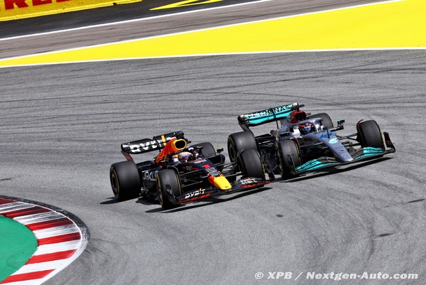 ジョージ・ラッセルとマックス・フェルスタッペンのバトル:2022年F1スペインGP