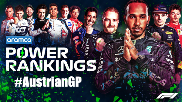 F1パワーランキング 2021年第9戦オーストリアGP