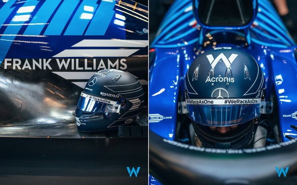 ジョージ・ラッセル（ウィリアムズ）2021年F1サウジアラビアGP用のヘルメット