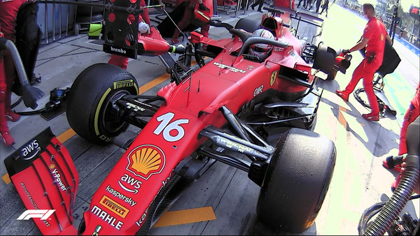 ルクレール、強制的にピットに戻された、何かあったのか?