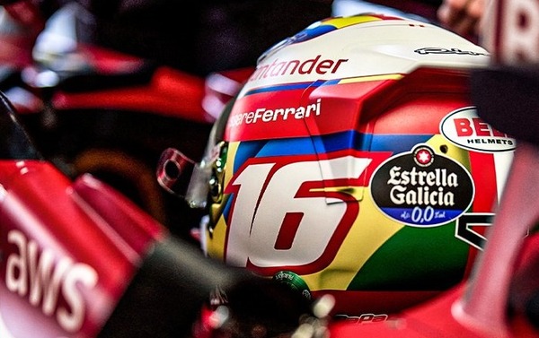 シャルル・ルクレール(フェラーリ)2022年F1サンパウロGP用ヘルメットデザイン