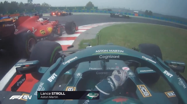 スタートでルクレールにぶつかるストロール：2021年F1ハンガリーGP